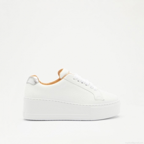 Russell & Bromley PARK CORD Lace Up Flatform Trainer