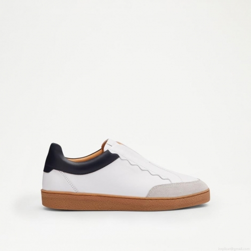 Russell & Bromley ROLL UP Scalloped Laceless Trainer