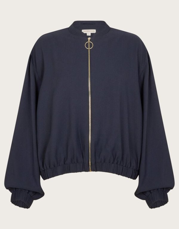 Monsoon Jody Bomber Jacket Blue - Image 6