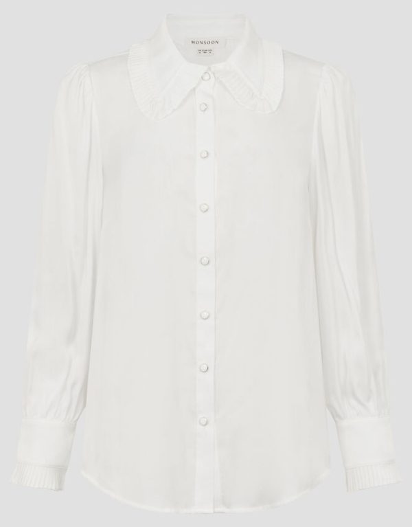 Monsoon Fifi Frill Collar shirt White - Image 5