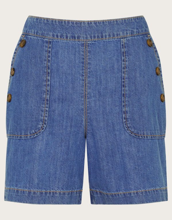 Monsoon Harper Denim Shorts Blue - Image 5