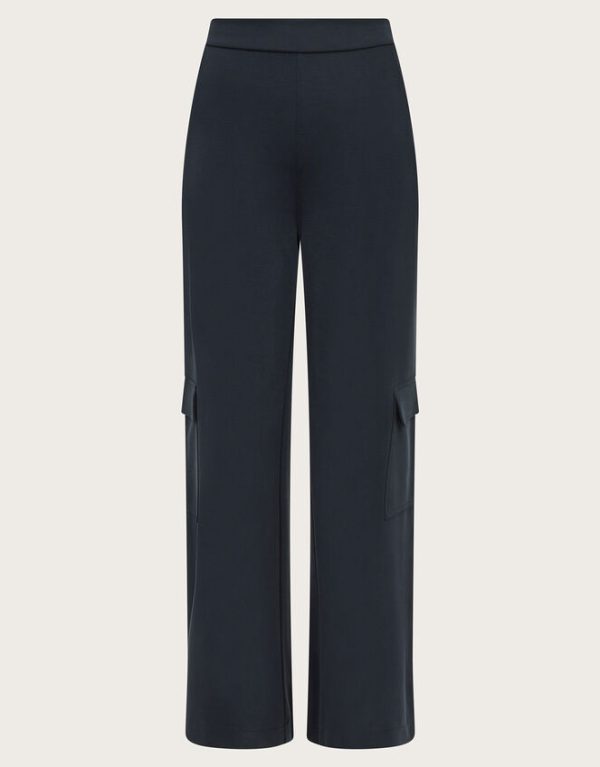 Monsoon Una Wide Leg Utility Trousers Grey - Image 6