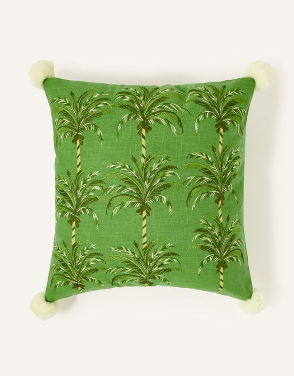 Monsoon Palm Embroidered Cushion