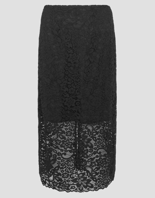 Monsoon Lola Lace Pencil Skirt Black - Image 6