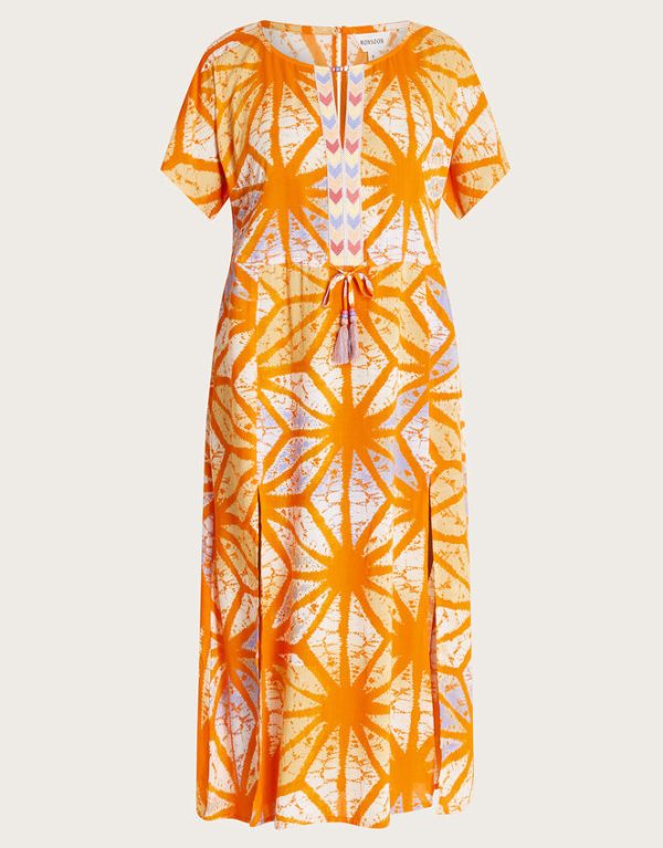 Monsoon Santiago Sun Dress Orange - Image 5