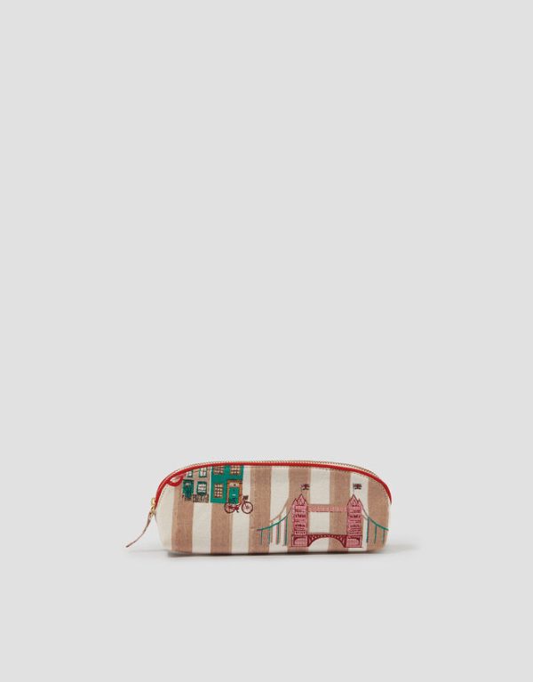 Monsoon Stripe London Print Pencil Case