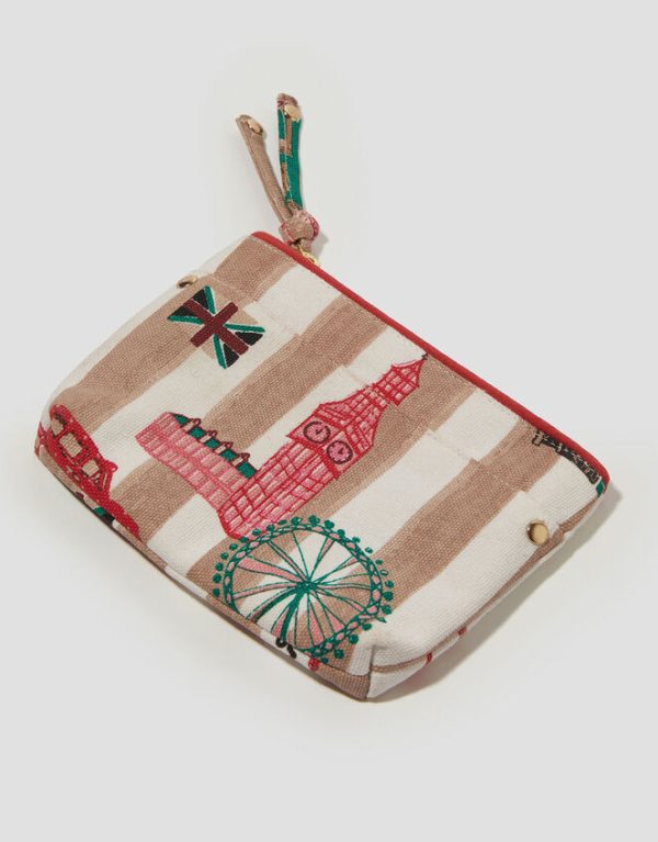 Monsoon Stripe London Print Card Holder Purse