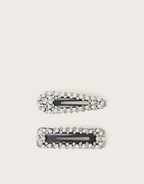 Monsoon Pearl and Diamante Hair Clips 2-Pack