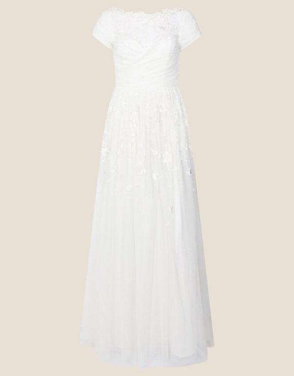 Monsoon Sylvia Embroidered Bridal Dress Ivory - Image 5