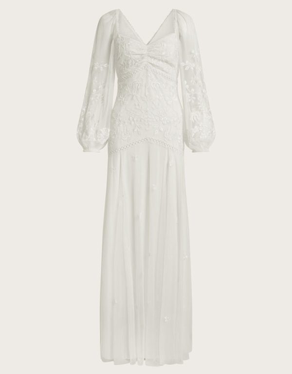 Monsoon Josette Embellished Bridal Dress Ivory - Image 5