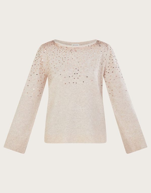 Monsoon Serena Sequin Jumper Camel - Image 5