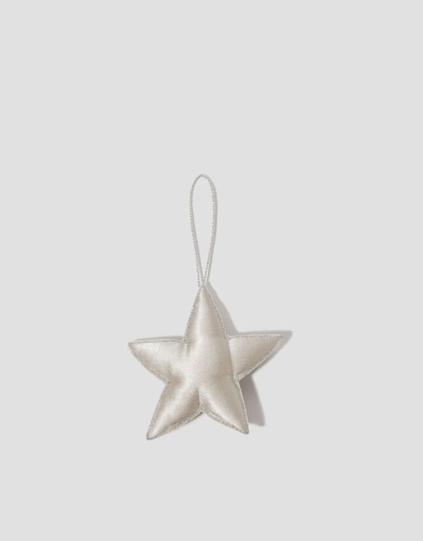 Monsoon Embellished Star Christmas Tree Decoration Silver - Image 2