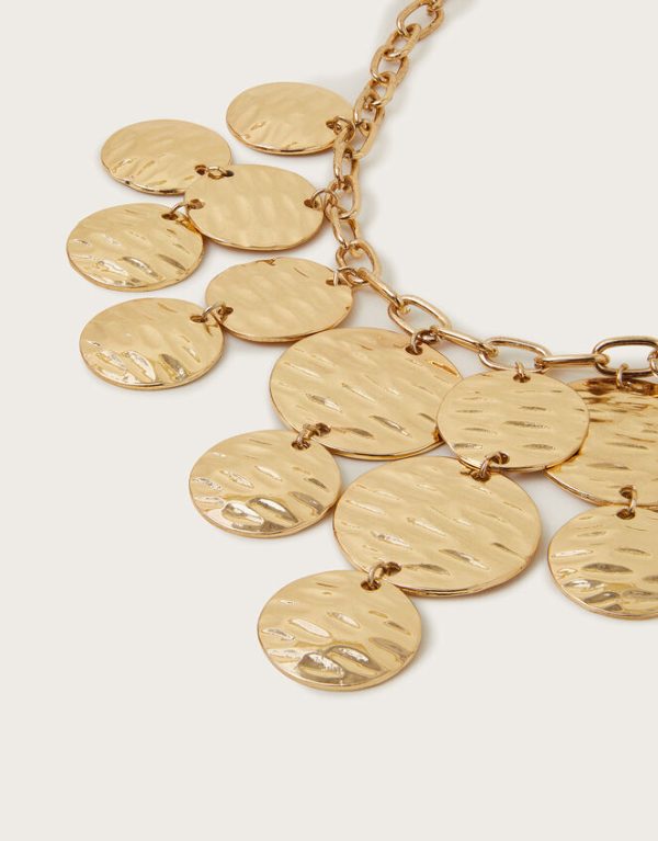 Monsoon Hammered Disc Layered Necklace - Image 2