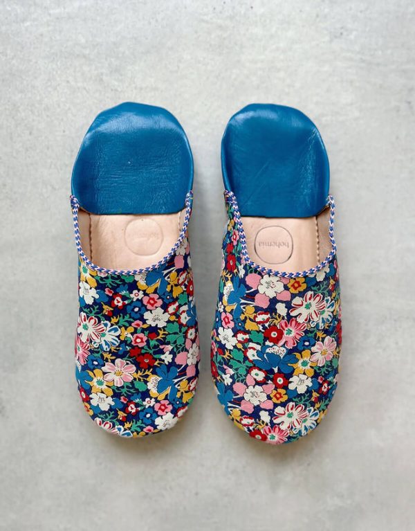 Monsoon Bohemia Design Liberty Print Babouche Slippers Blue - Image 3