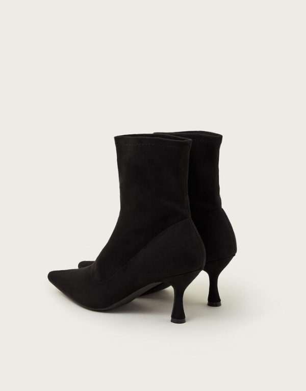 Monsoon Sophia Heeled Sock Boots Black - Image 3