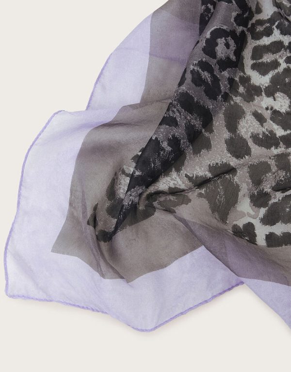 Monsoon Mabe Leopard Print Silk Scarf - Image 2