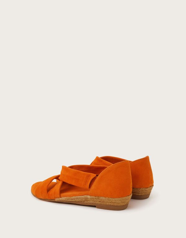 Monsoon Suede Demi Wedges Orange - Image 4