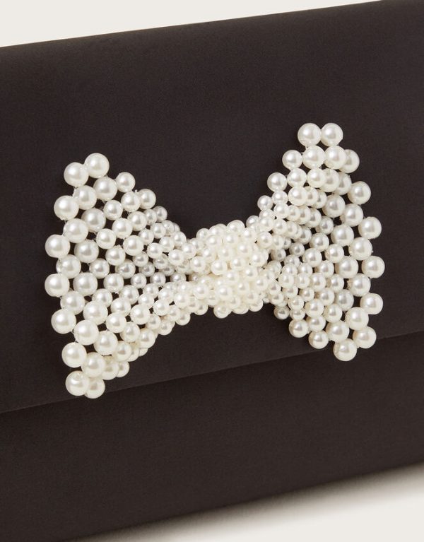 Monsoon Pearl Bow Clutch Bag - Image 3