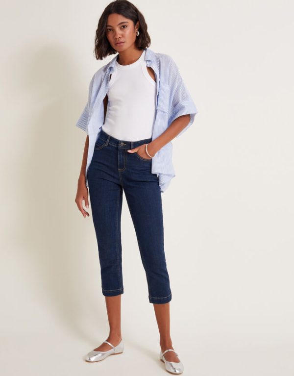 Monsoon Idabella Crop Jeans Blue