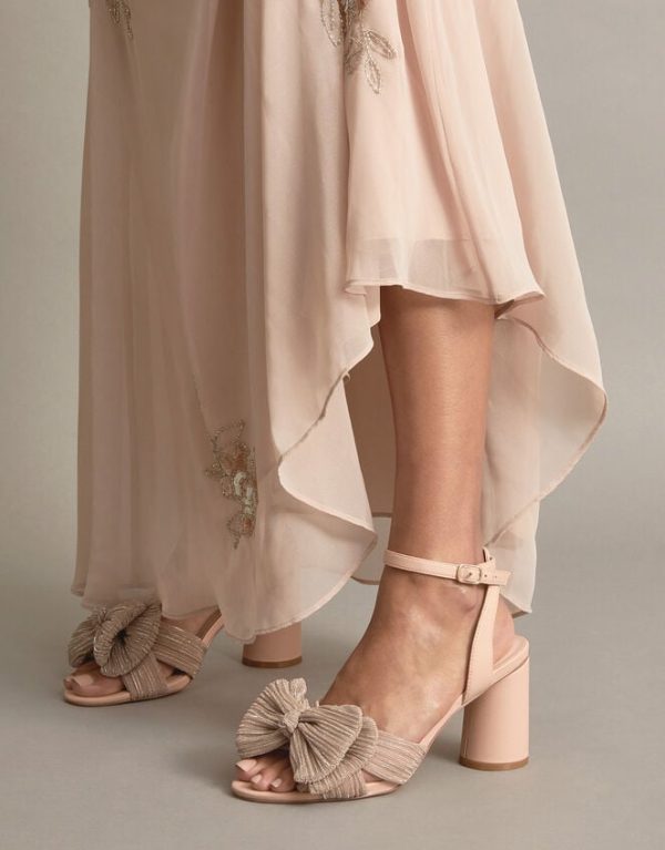 Monsoon Bow Heel Sandals Nude