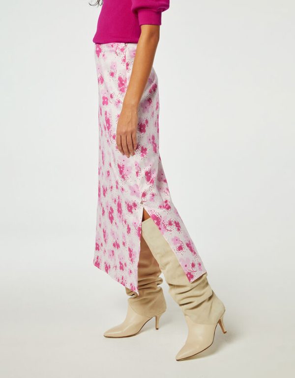 Monsoon Fabienne Chapot Floral Print Skirt Pink - Image 2