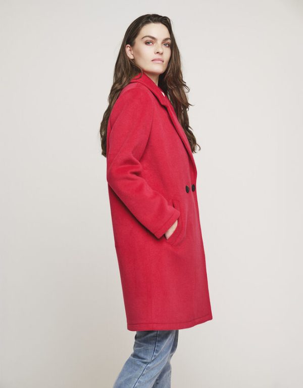 Monsoon Rino and Pelle Double-Breasted Coat Red - Image 2