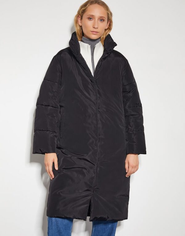 Monsoon Poppy High Neck Puffer Coat Black - Image 2