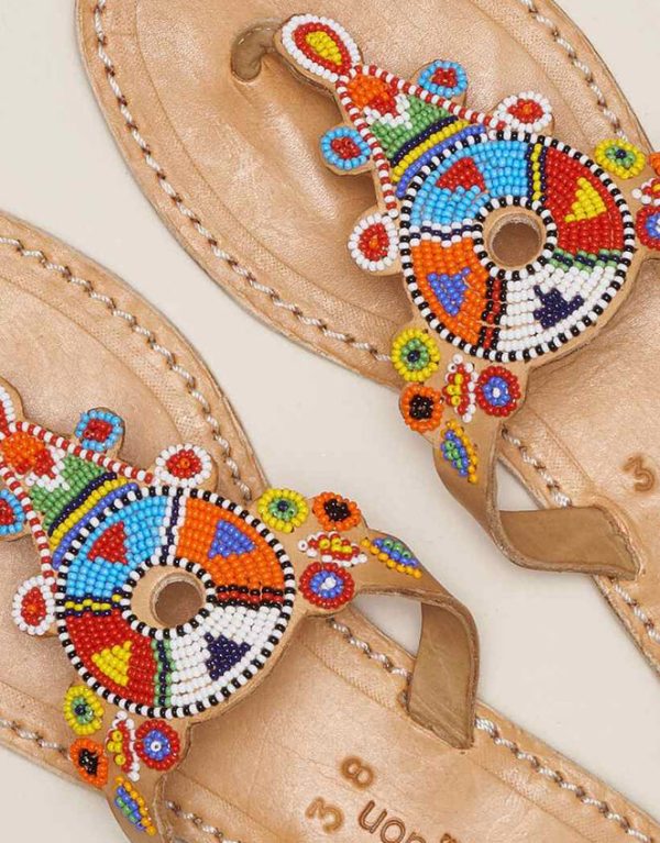 Monsoon Laidback London Simba Leather Sandals Multi - Image 3