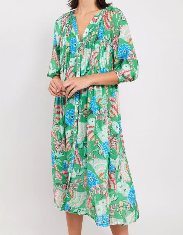 Monsoon East Santa Maria Dress Green - Image 3