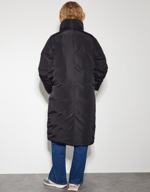 Monsoon Poppy High Neck Puffer Coat Black - Image 3