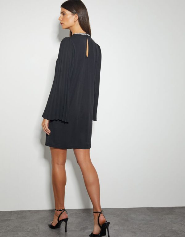 Monsoon Jaye Jewel Collar Tunic Dress Black - Image 3