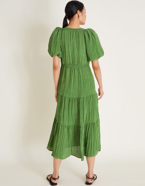 Monsoon Lydia Tea Dress Green - Image 5