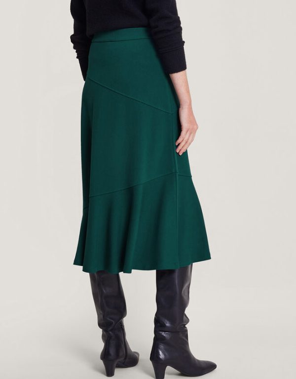 Monsoon Ava A-Line Ponte Skirt Green - Image 3