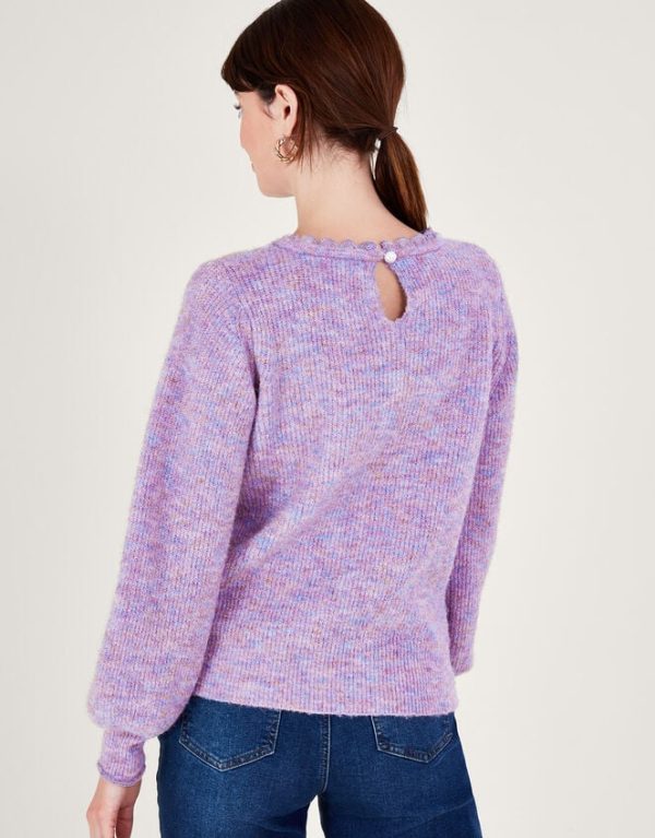 Monsoon Pearl and Crystal Jumper Purple - Image 3