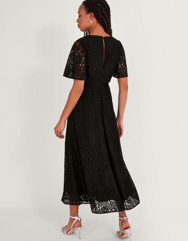 Monsoon Lucia Lace Tea Dress Black - Image 3