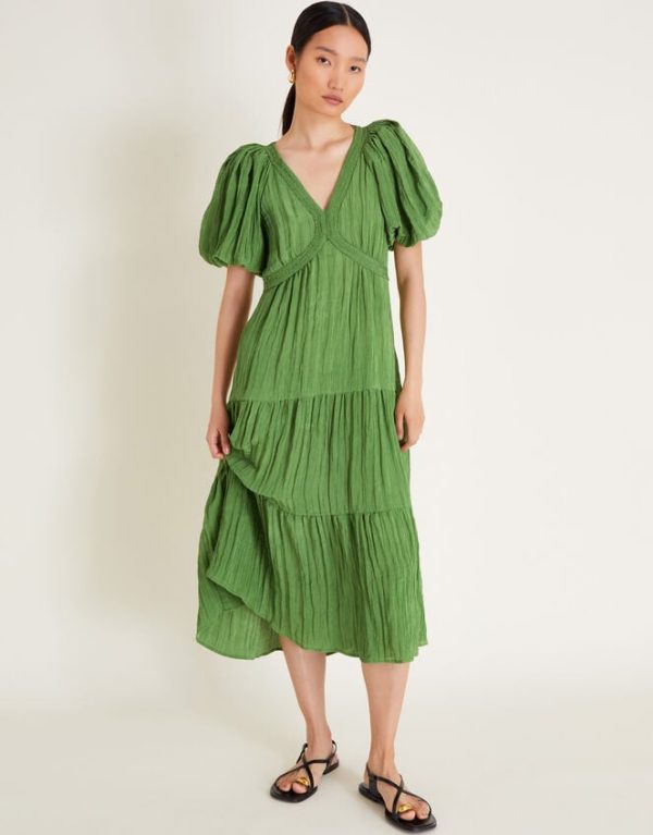 Monsoon Lydia Tea Dress Green - Image 6