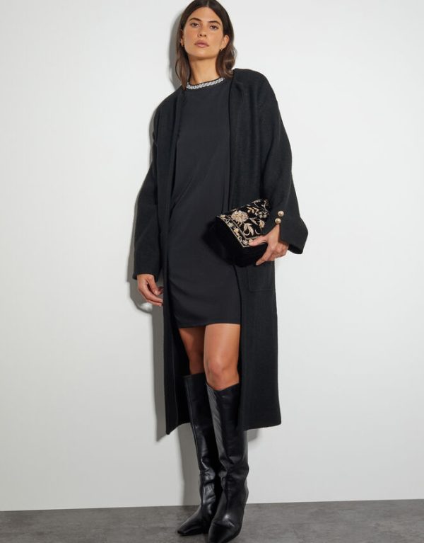 Monsoon Jaye Jewel Collar Tunic Dress Black - Image 5