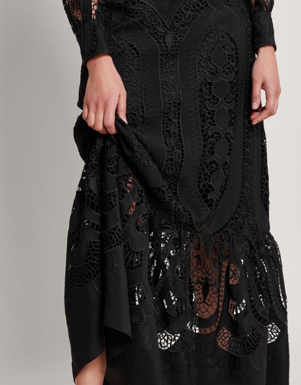 Monsoon Harlow Lace Maxi Dress Black - Image 4