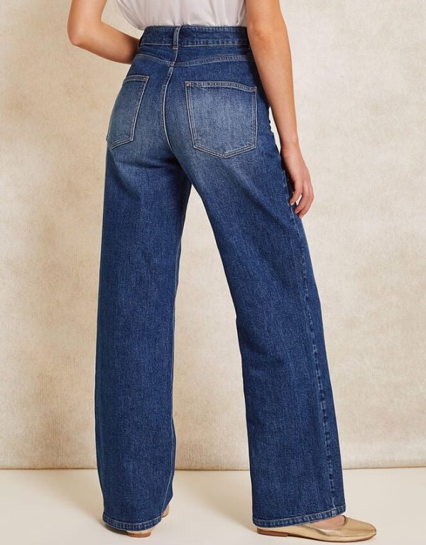 Monsoon Ruby Wide Leg Jeans Blue - Image 7