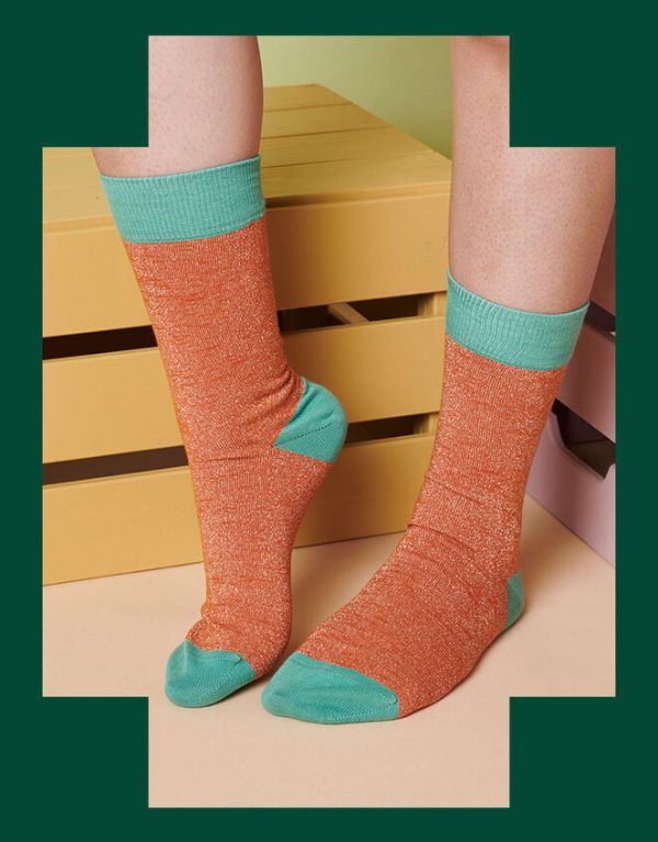 Monsoon Catherine Tough Colour Block Glitter Socks