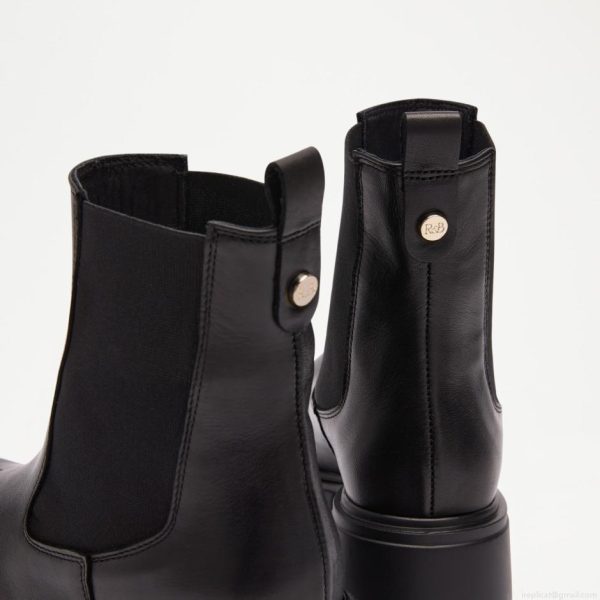 Russell & Bromley CITY LOW Cleated Heel Chelsea Boot - Image 3