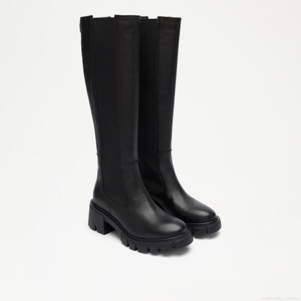 Russell & Bromley CITY HI Round Toe Knee High Chelsea Boot - Image 2