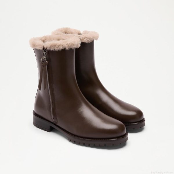 Russell & Bromley LAKE Side Zip Faux Fur Lined Boot - Image 2