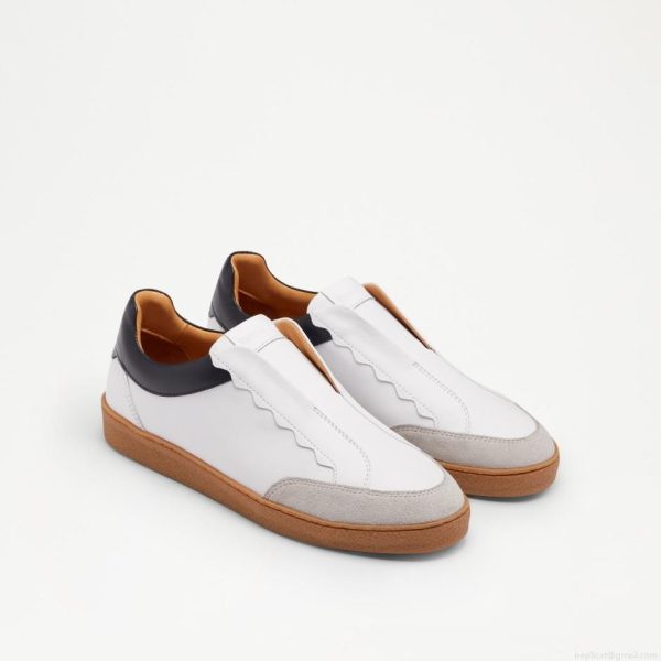 Russell & Bromley ROLL UP Scalloped Laceless Trainer - Image 2