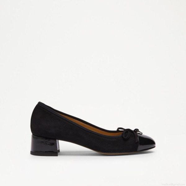 Russell & Bromley CHARMING MID Block Heel Ballet Pump