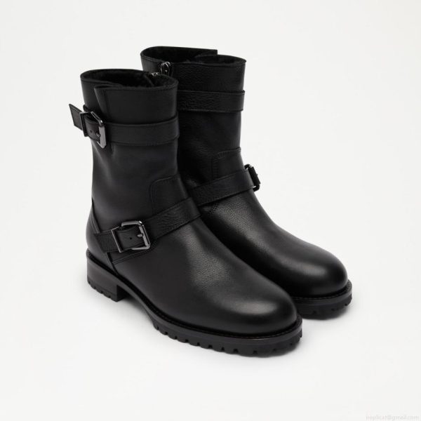 Russell & Bromley GLORY Faux Fur Lined Biker Boot - Image 2