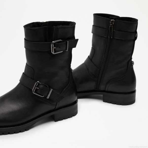 Russell & Bromley GLORY Faux Fur Lined Biker Boot - Image 3