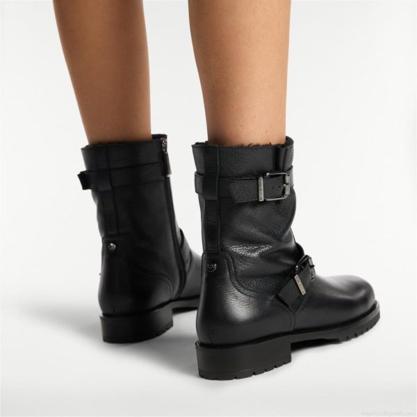 Russell & Bromley GLORY Faux Fur Lined Biker Boot - Image 6