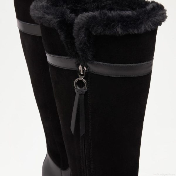 Russell & Bromley SLOPEY Faux Fur Knee-High Boot - Image 3