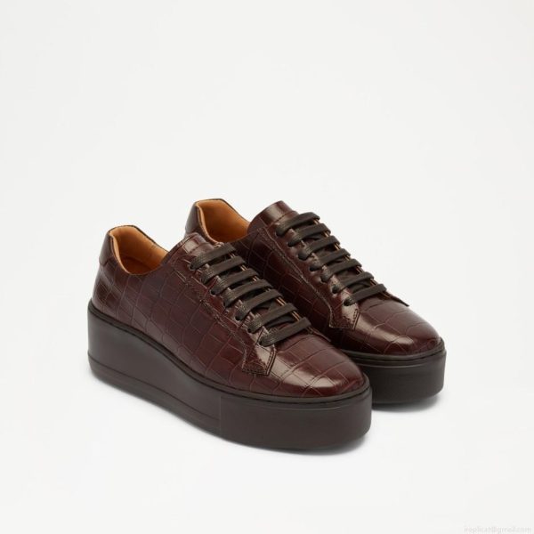 Russell & Bromley PARK CORD Lace Up Flatform Trainer - Image 2